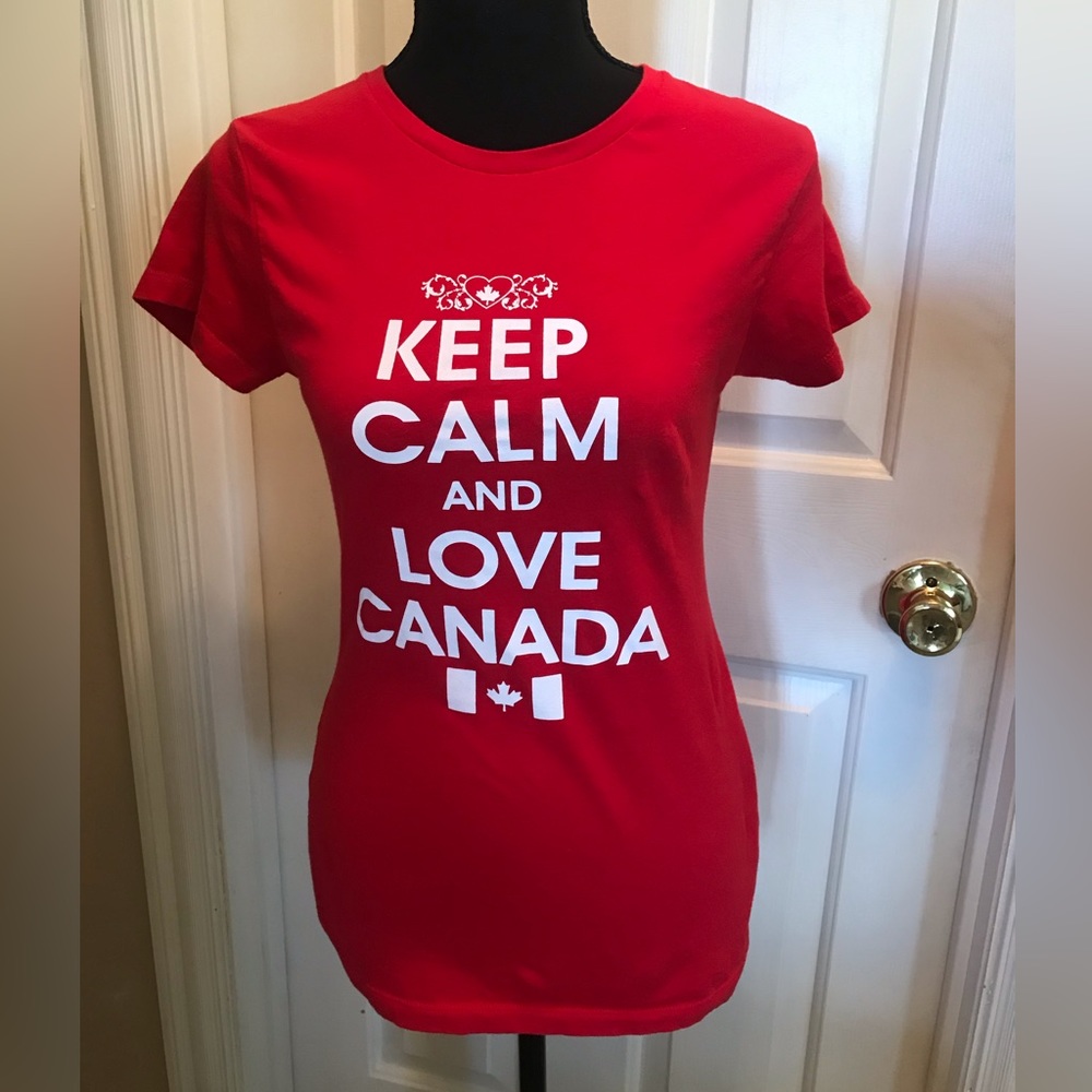 NWOT "Keep Calm Canada" Tee by Alstyle